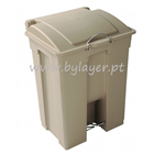 Wheeled waste collection container 60L with pedal