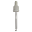 Dropper Pipette cap PP18 tamper evident ribbed with curved tip white for 100ml bottle