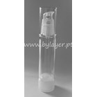 Bouteille Airless 50 ml avec pompe et couvercle transparent