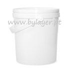 5L white bucket with tamper evident cap and handle