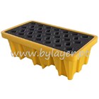 Bacia de retenção 1300 x 700 x 450 mm para 2 bidões de 200L