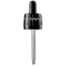 89mm dropper Pipette cap PP28 tamper evident ribbed black