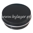 Black aluminum jar 30ml with 52mm diameter with lid