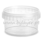 240ml transparent bucket with tamper evident cap