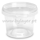 275ml transparent bucket with lid