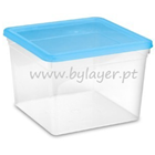 3,5L transparent square bucket with lid
