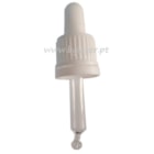 Anulado Tampa rosca com pipeta conta gotas PP18 com ponta curva para frasco de 10ml branco
