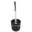 Tamper-evident screw cap ribbed black PP18, with brush with 57mm height