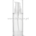Bouteille Airless 50 ml avec pompe et couvercle transparent