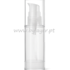 Frasco Airless 50ml com doseador e tampa transparente