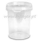 Balde inviolável 500ml com tampa transparente